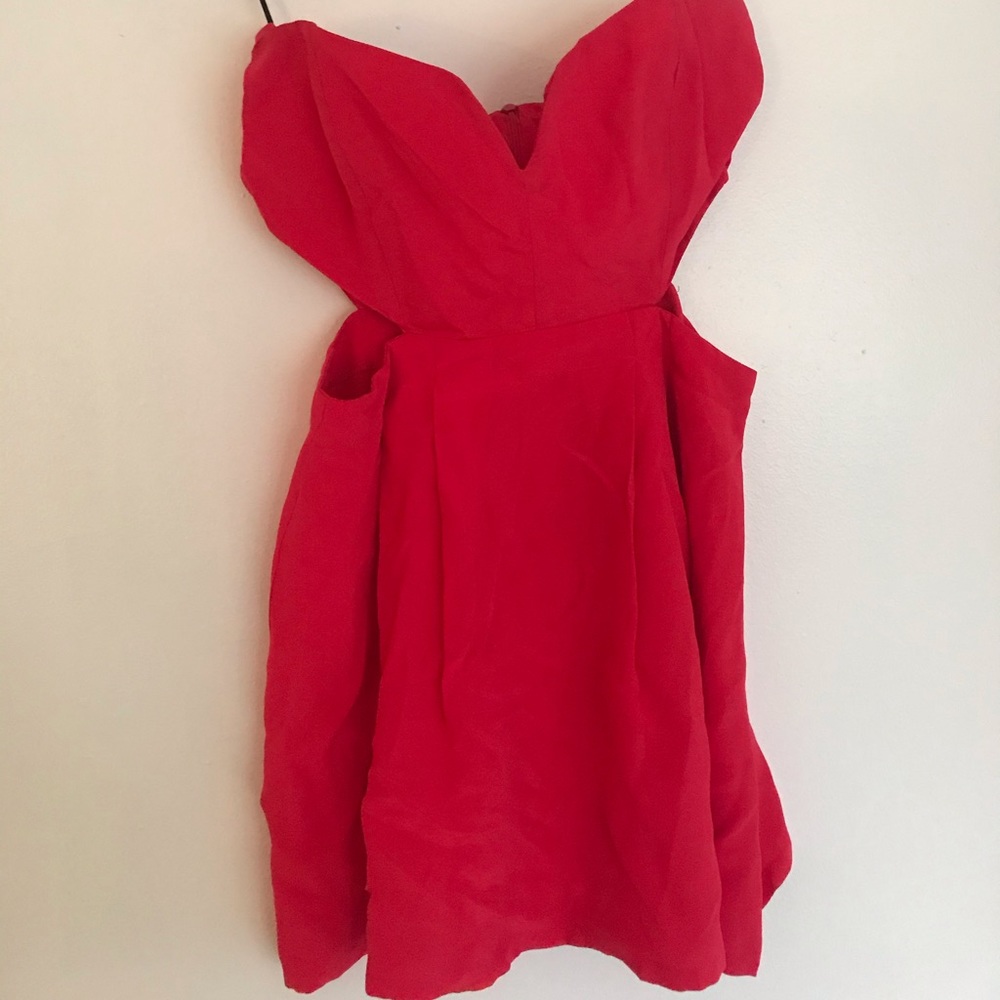 Myne by Ashley Ann hot pink cutout dress